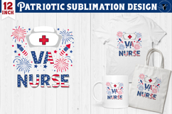 Patriotic sublimation | 4th of July | VA NURSE Clipart Product Image 1