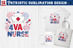 Patriotic sublimation | 4th of July | VA NURSE Clipart Product Image 1