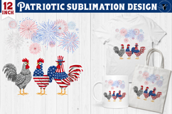 Patriotic sublimation | 4th of July | Roosters clipart Product Image 1
