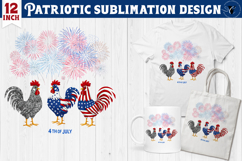 Patriotic sublimation | 4th of July | Roosters clipart Product Image 1