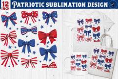 Patriotic sublimation | 4th of July | Bows Clipart Product Image 1