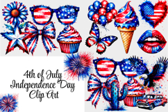 Watercolor 4th of July Clipart Product Image 1