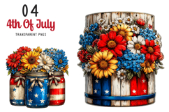 4th Of July Clipart Patriotic Sublimation Design Product Image 1