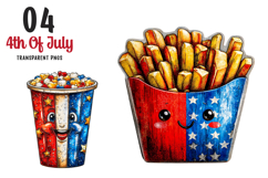 4th Of July Clipart ,Patriotic Sublimation Design Product Image 1