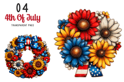 4th Of July Clipart Patriotic Sublimation Design Product Image 1