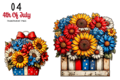 4th Of July Clipart Patriotic Sublimation Design Product Image 1