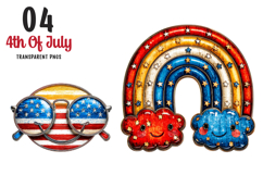 4th Of July Clipart Patriotic Sublimation Design Product Image 1
