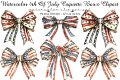 4th Of July Coquette Bows Clipart Product Image 1