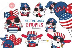 4th of July Patriotic Gnomes clipart png Product Image 1