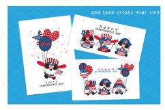 4th of July Patriotic Gnomes clipart png Product Image 4