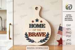 4Th Of July Cutting Boards Bundle Laser Cut. Kitchen SVG Product Image 7