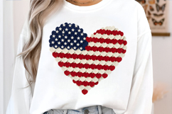 4th Of July Day Heart Brushstroke png, Patriotic USA Flag Product Image 4