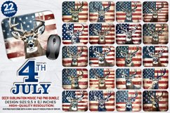 4th Of July Deer Sublimation Mouse Pad PNG Bundle Product Image 1