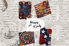 Vintage Americana &amp; Patriotic Digital Paper for 4th of july Product Image 10