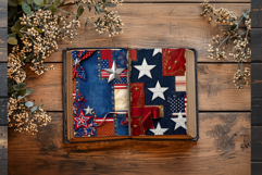 Vintage Americana &amp; Patriotic Digital Paper for 4th of july Product Image 12