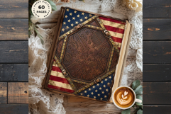 Vintage Americana &amp; Patriotic Digital Paper for 4th of july Product Image 14
