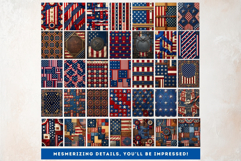Vintage Americana &amp; Patriotic Digital Paper for 4th of july Product Image 3