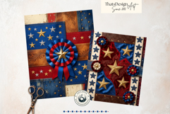 Vintage Americana &amp; Patriotic Digital Paper for 4th of july Product Image 8