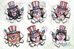 4th Of July Dog Breaking the Paper Bundle Product Image 2