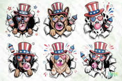 4th Of July Dog Breaking the Paper Bundle Product Image 3