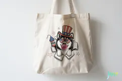 4th Of July Dog Breaking the Paper PNG Product Image 4
