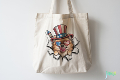 4th Of July Dog Breaking the Paper PNG Product Image 5