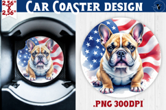 Car Coaster | 4th of July | Patriotic Dog Product Image 1