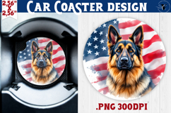 Car Coaster | 4th of July | Patriotic Dog Product Image 1
