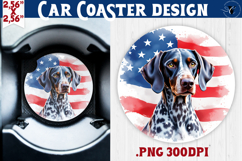 Car Coaster | 4th of July | Patriotic Dog Product Image 1