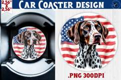 Car Coaster | 4th of July | Patriotic Dog Product Image 1