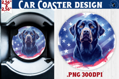 Car Coaster | 4th of July | Patriotic Dog Product Image 1