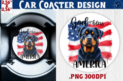 Car Coaster | 4th of July | Patriotic Dog Product Image 1