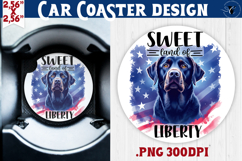 Car Coaster | 4th of July | Patriotic Dog Product Image 1
