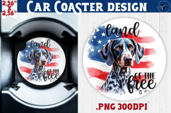 Car Coaster | 4th of July | Patriotic Dog Product Image 1