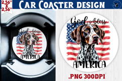 Car Coaster | 4th of July | Patriotic Dog Product Image 1