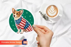 4th of July Dog Sticker, Independence Day Pet Sticker Product Image 1