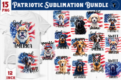 Patriotic sublimation bundle | 4th of July | Dog clipart Product Image 1