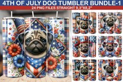 4th Of July Dog Tumbler Bundle - 24 Designs Product Image 1