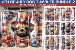 4th Of July Dog Tumbler Bundle - 24 Designs Product Image 1