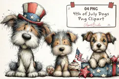 4th of July Dogs PNG Clipart Product Image 1