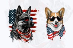 4th of July Dogs Watercolor Sublimation Product Image 3