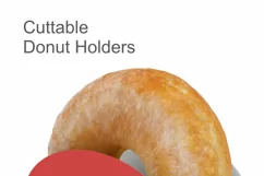 4th of July Donut Holder with Stars SVG Paper Cut Template