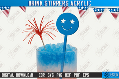 4th of July Sticks Stirring Drink | Drink Stirrers Acrylic Product Image 1