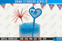4th of July Sticks Stirring Drink | Drink Stirrers Acrylic Product Image 1