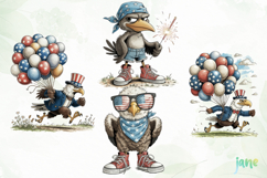 4th of July Eagles Clipart Product Image 1