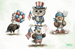 4th of July Eagles Clipart Product Image 1