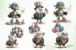 4th of July Eagles Clipart Product Image 9