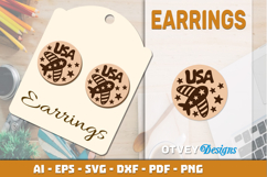 4th Of July Earring Lasercut File BUNDLES Product Image 2