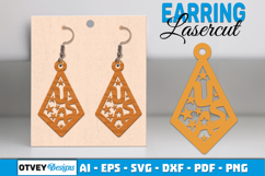 4th Of July Earring Lasercut File Product Image 1