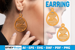 4th Of July Earring Lasercut File Product Image 1